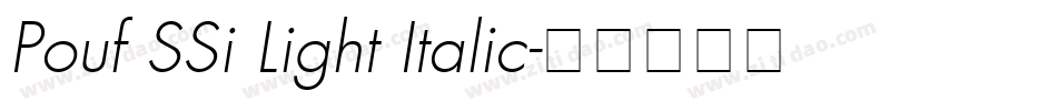 Pouf SSi Light Italic字体转换